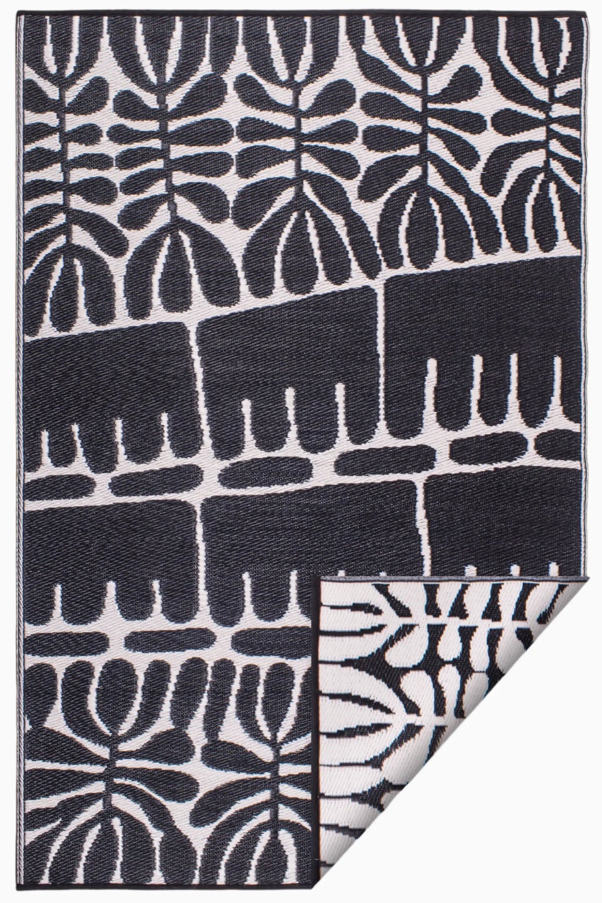Serowe - Black & White Outdoor Rug for Patio, photo 6 of 9
