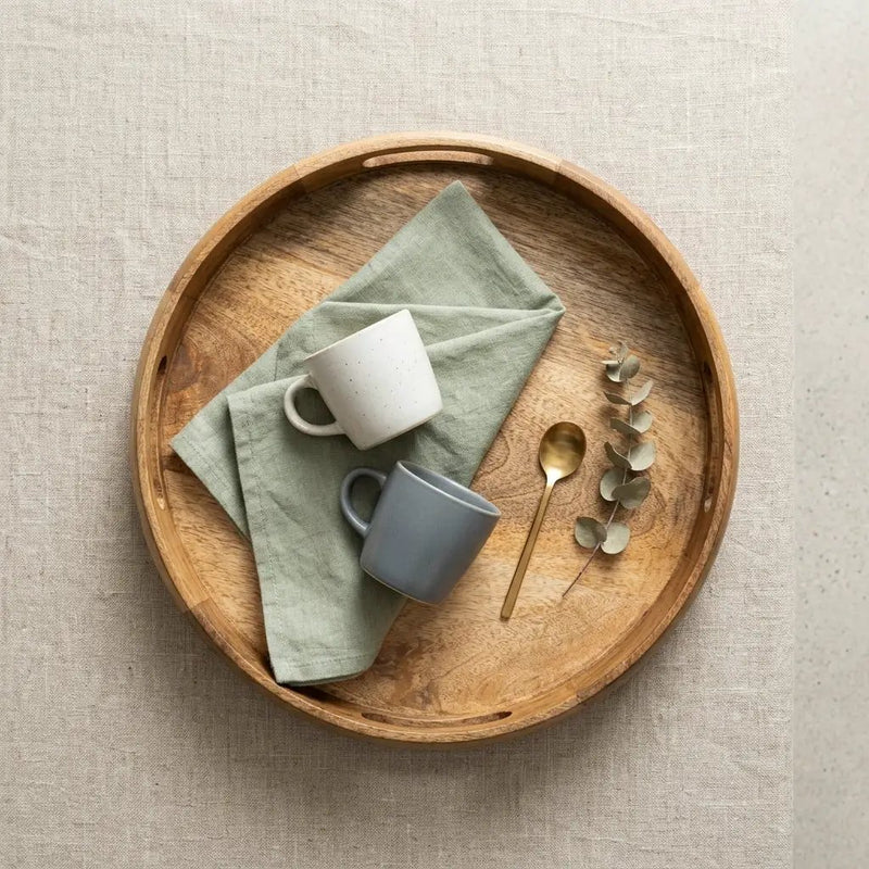 House of Avana Round Mango Wood Serving Tray Natural by House Of Avana