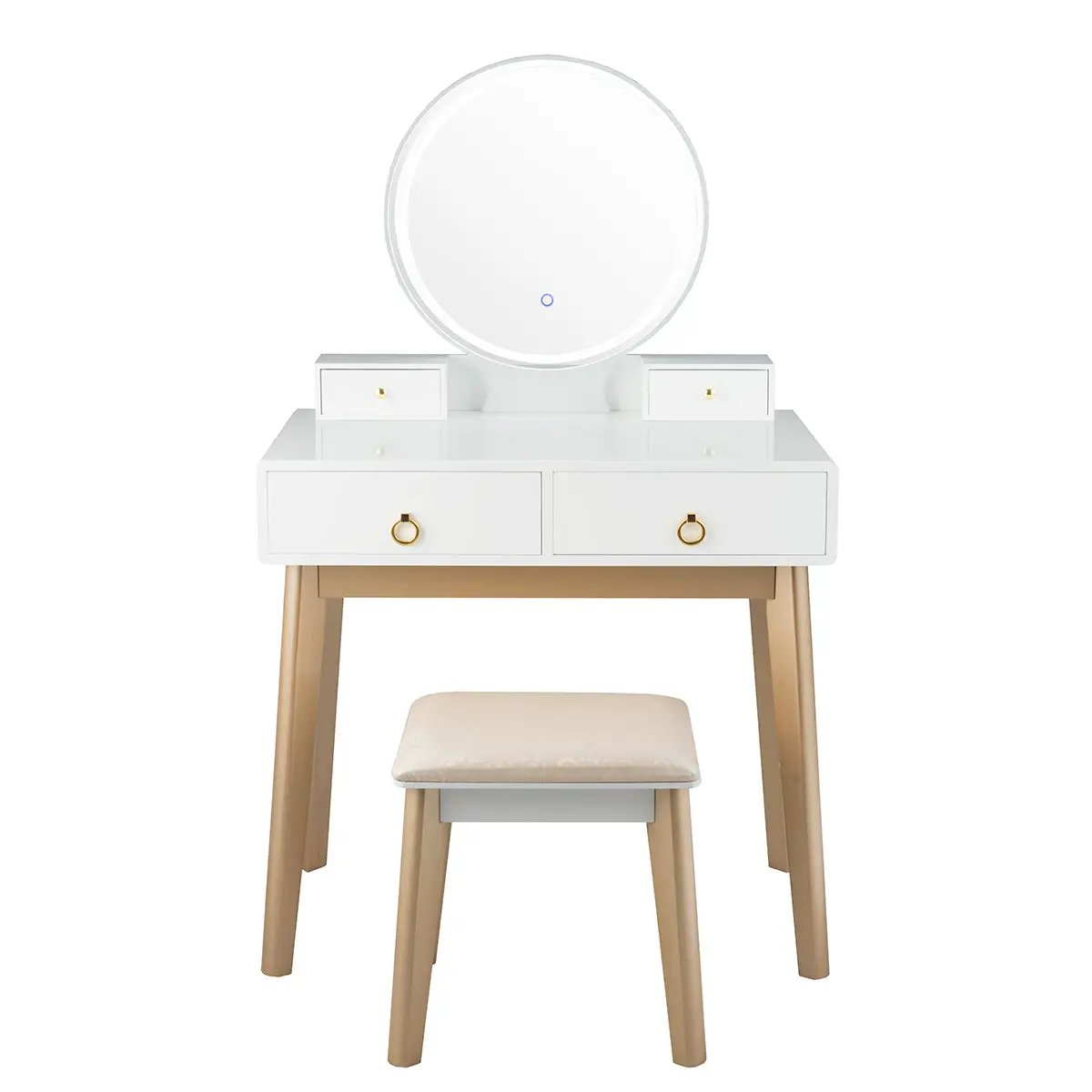 Makeup Vanity Table Set 3 Color Lighting Dressing Table by DirectDeals