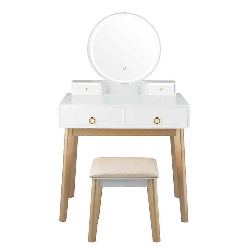 Makeup Vanity Table Set 3 Color Lighting Dressing Table by DirectDeals