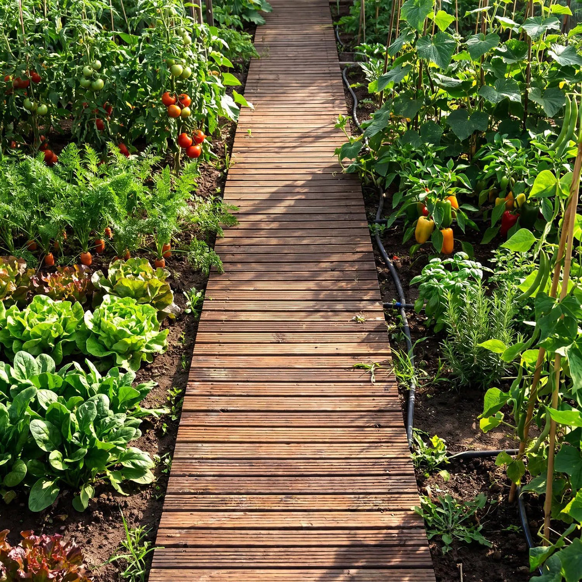 12 FT Wooden Garden Pathway 22 Inches Wide Outdoor Roll out Straight Walkway, photo 7 of 10
