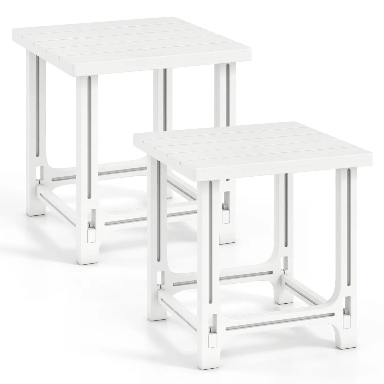 Adirondack Side Table 18" Outdoor HDPE Slatted by DirectDeals