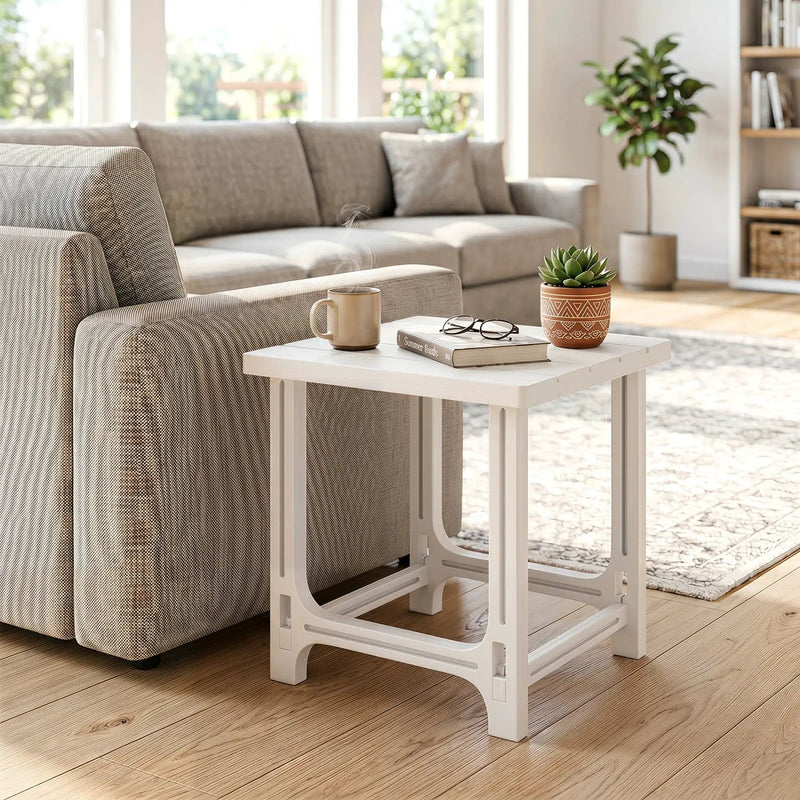 Adirondack Side Table 18" Outdoor HDPE Slatted by DirectDeals