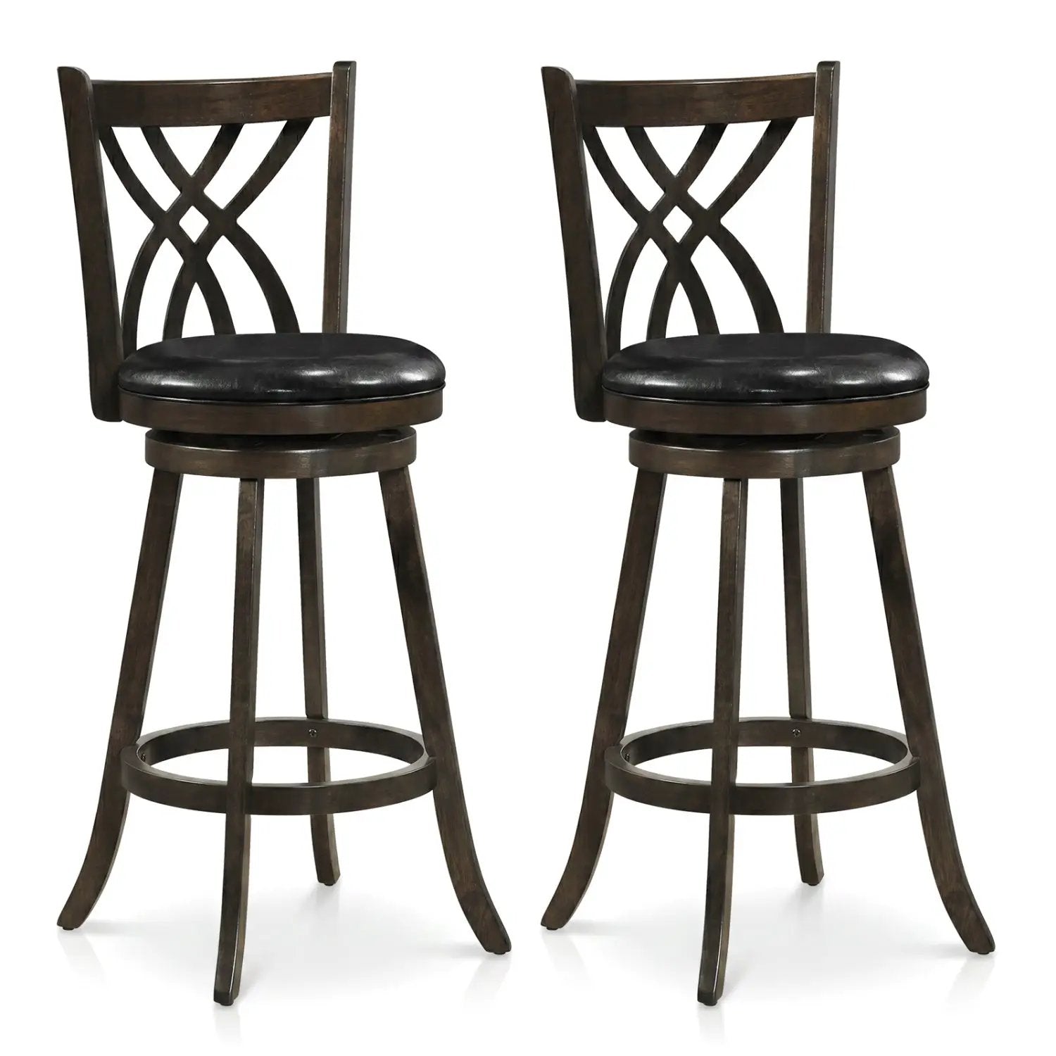 Counter Height Swivel Bar Stools Set of 2 - 29 Inch by DirectDeals