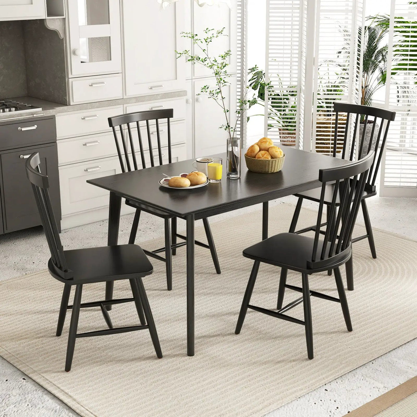 Set of 2 Windsor Dining Chairs with High Spindle Back by DirectDeals