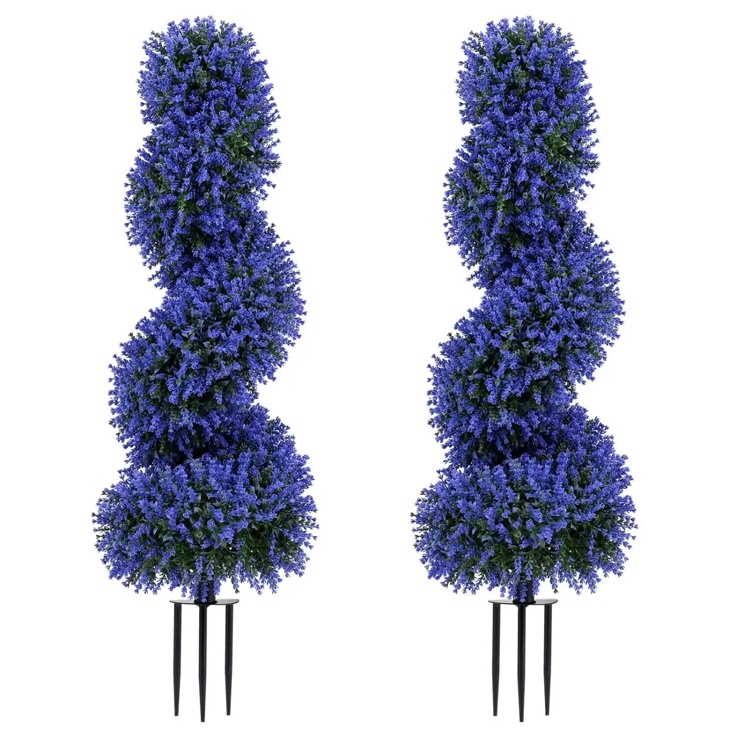 Artificial Spiral Topiary Trees 36" with Ground Spikes Set of 2 by DirectDeals
