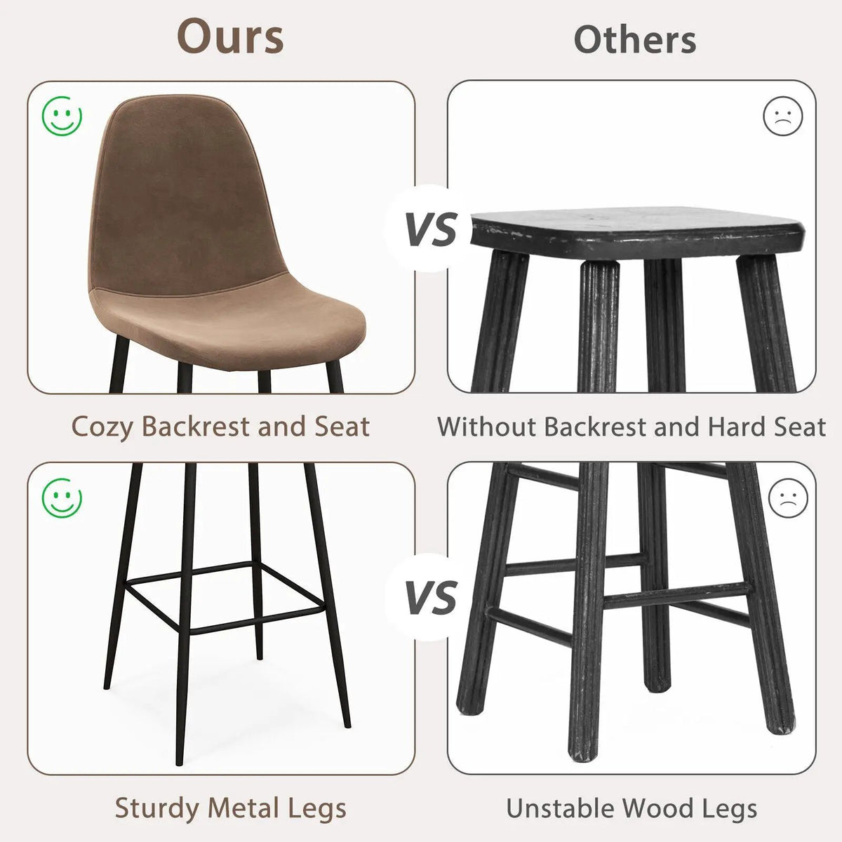 29.5 Inches High Back Bar Stools Set of 2, photo 11 of 14