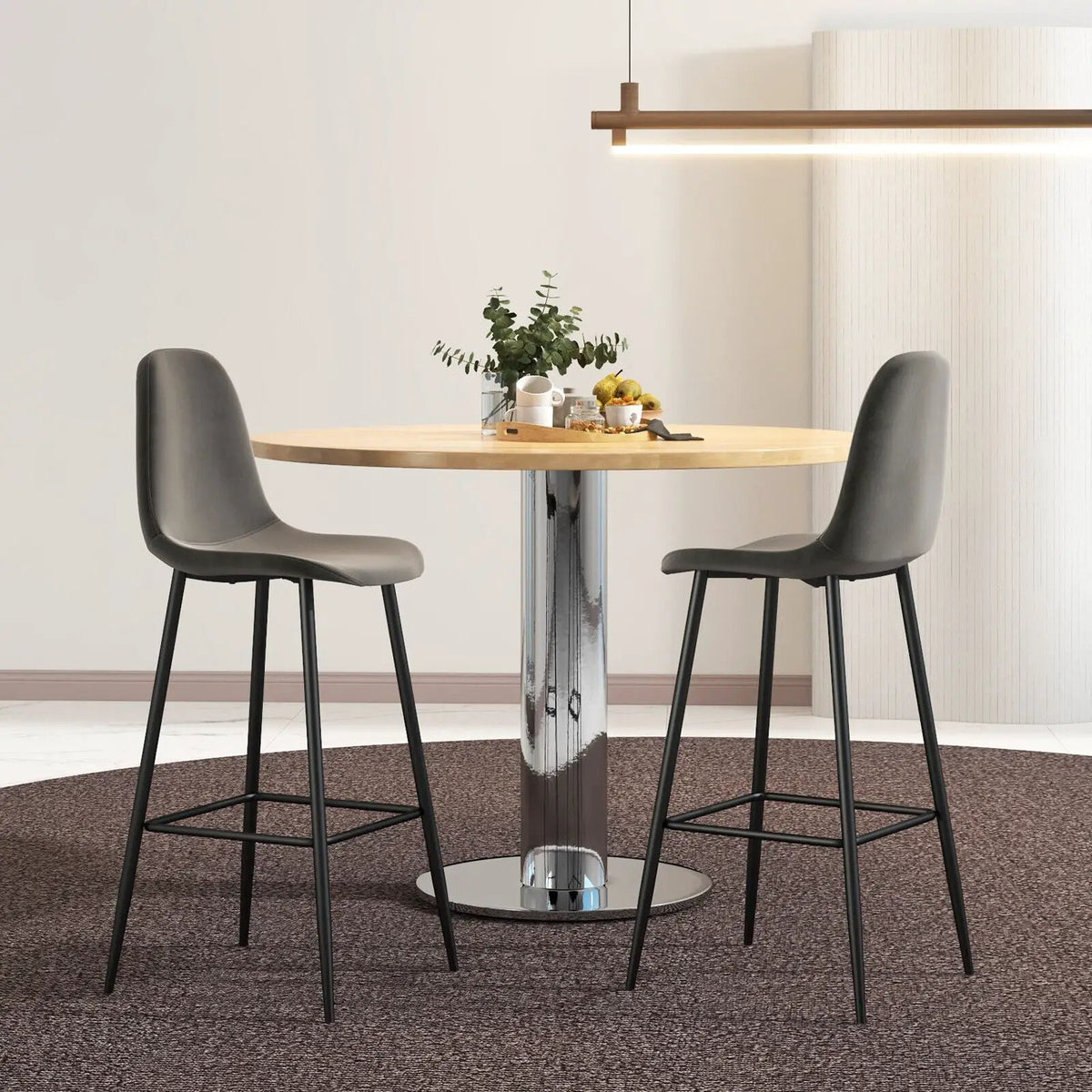 29.5 Inches High Back Bar Stools Set of 2, photo 2 of 14