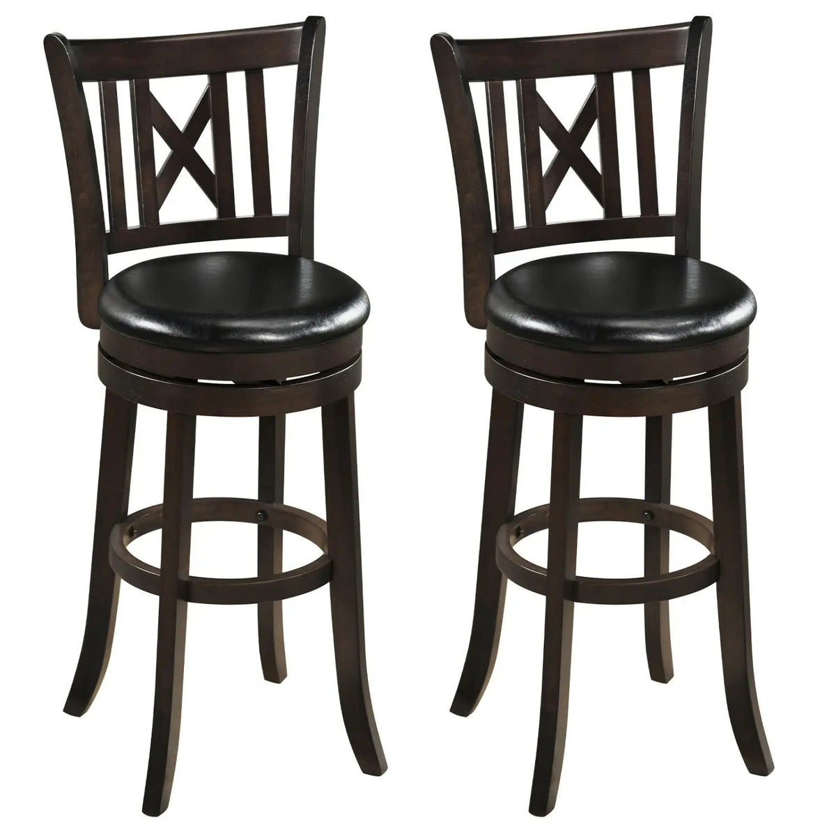 Swivel Bar Stools Set of 2 with Backrest - 30 Inch, photo 3 of 16