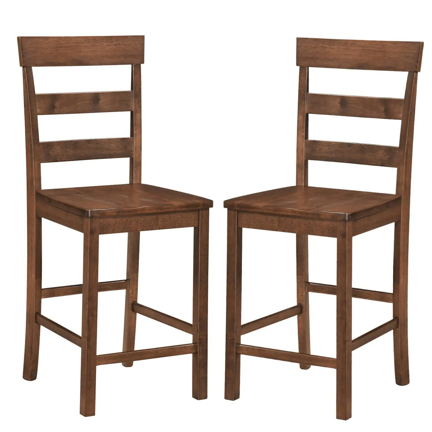 Counter Height Bar Stools Set of 2 - Rubber Wood Frame by DirectDeals