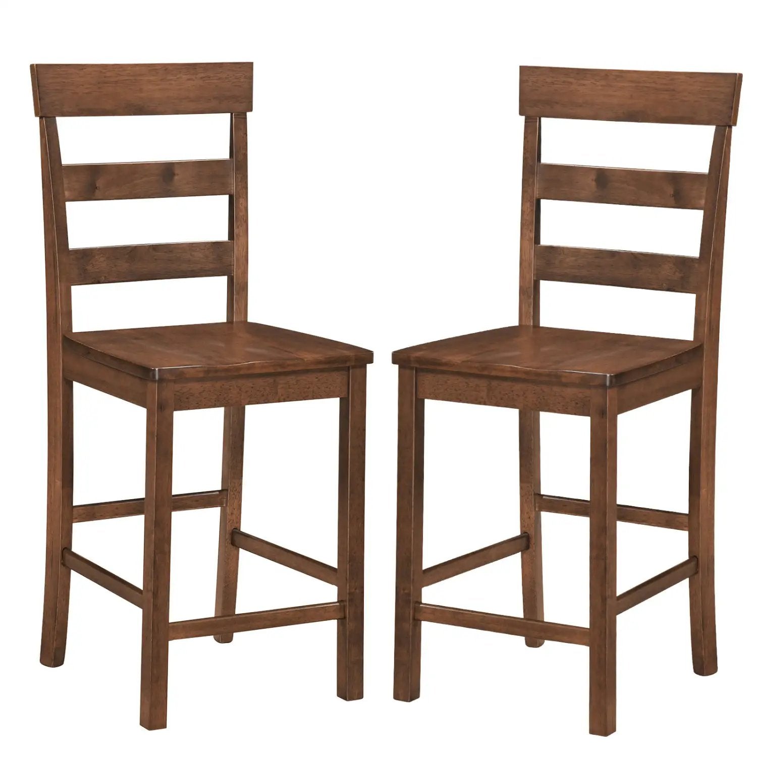 Counter Height Bar Stools Set of 2 - Rubber Wood Frame by DirectDeals