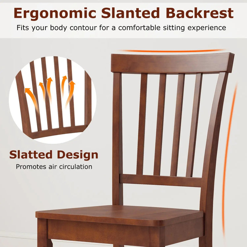 Set of 2 Dining Chairs with Solid Wooden Legs by DirectDeals