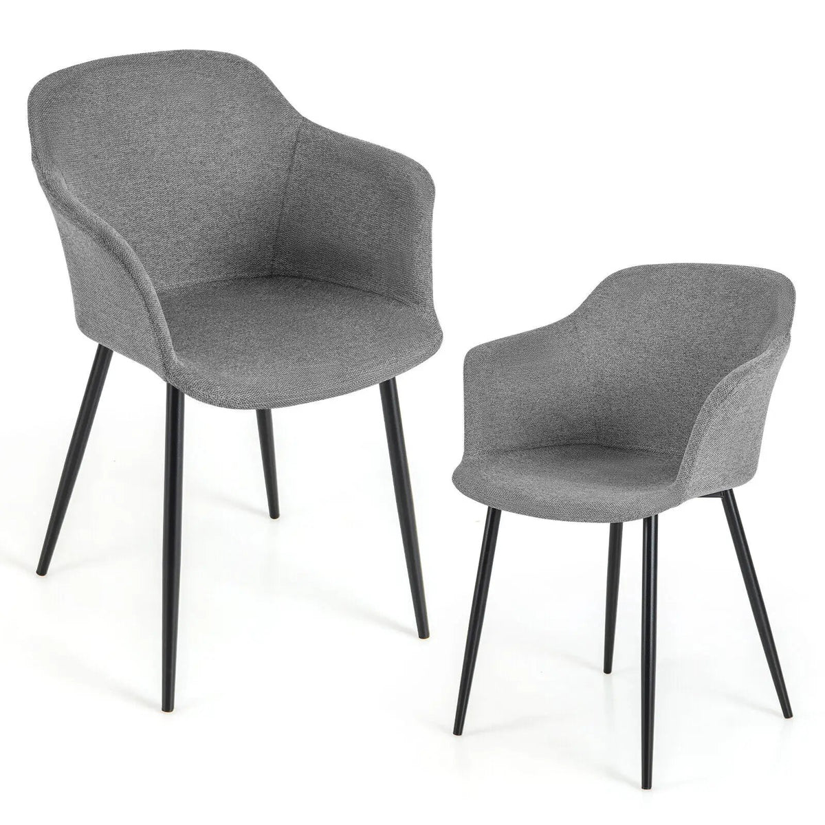 Set of 2 Upholstered Dining Chair with Ergonomic Backrest Design by DirectDeals