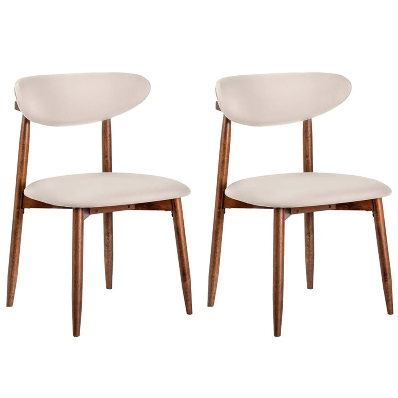 Upholstered Dining Chairs with Curved Back, Set of 2 by DirectDeals