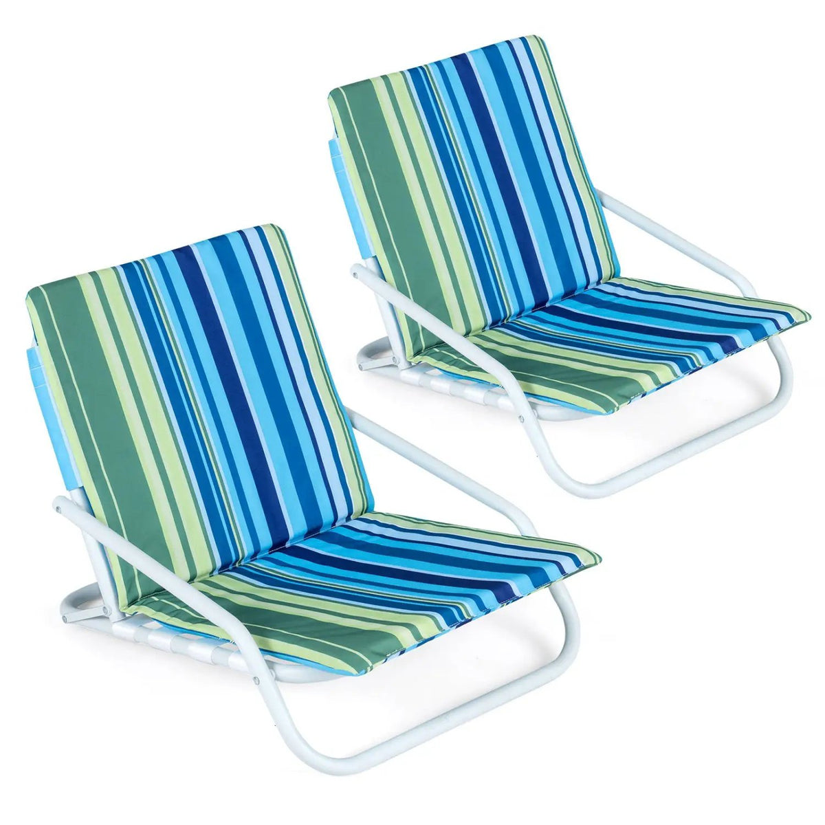 Folding Beach Chairs Set of 2 with Padded Seat, photo 12 of 16