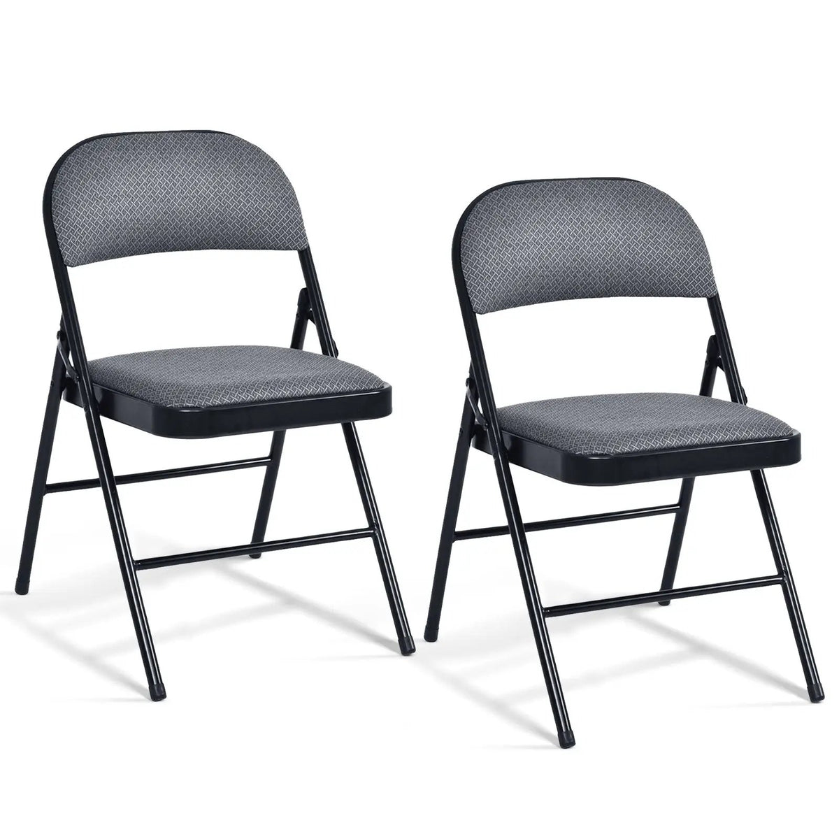 4 Pieces Fabric Upholstered Padded Seat Folding Chairs Seet, photo 12 of 18