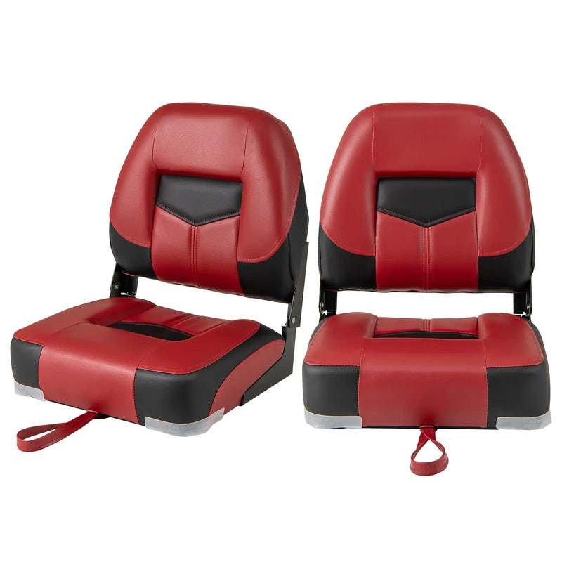 Set of 2 Folding Low Back Fishing Boat Seat by DirectDeals