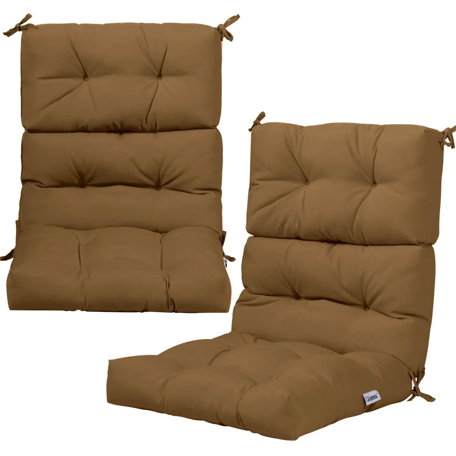 High Back Chair Cushion Set with Adjustable Height (2-Pack) by DirectDeals