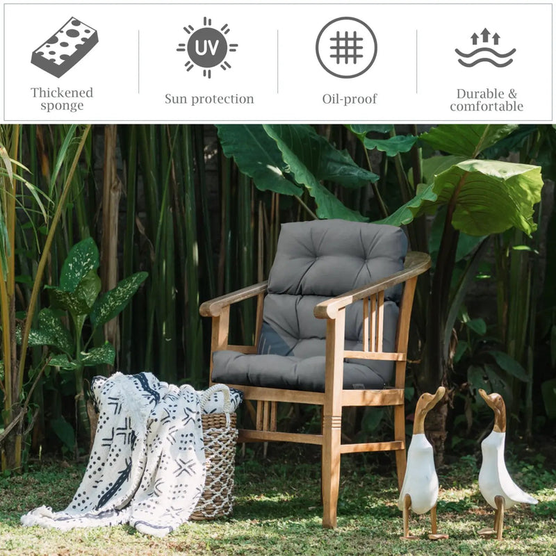 High Back Chair Cushion Set with Adjustable Height (2-Pack) by DirectDeals