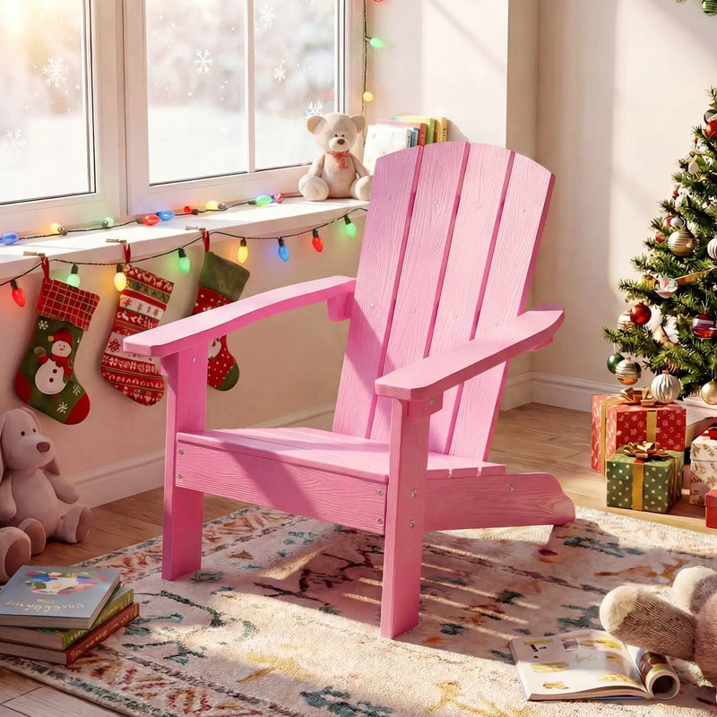 Set of 2 Kid's Adirondack Chair with with High Backrest and Armrests by DirectDeals