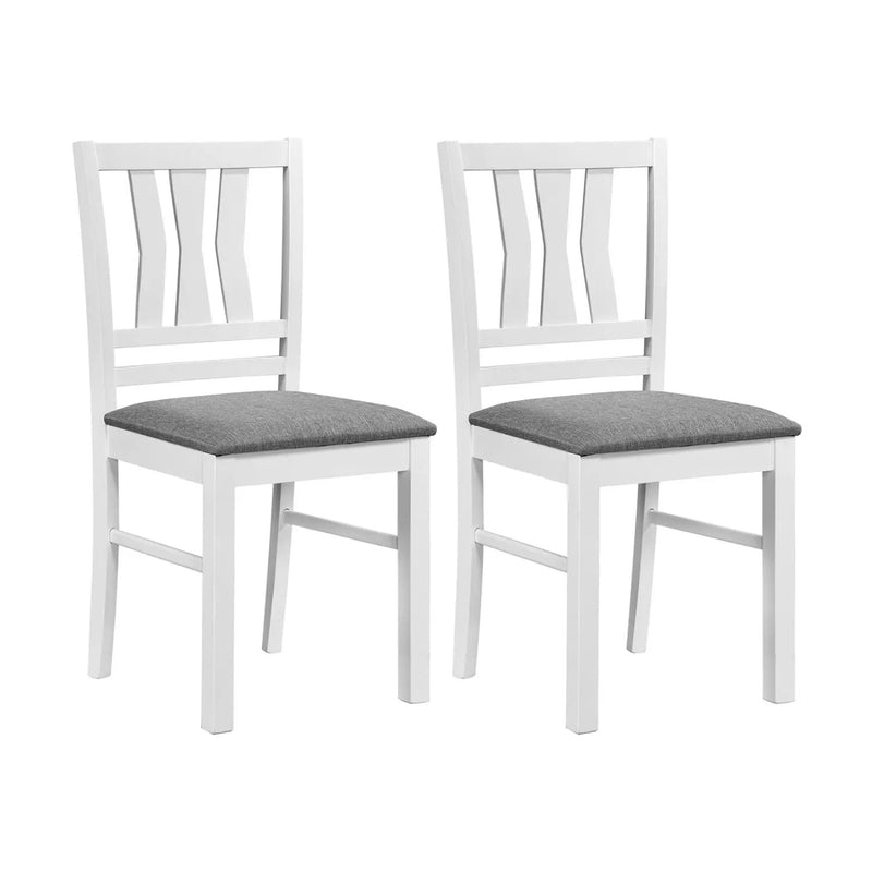 Upholstered Dining Chairs Set of 2 with Wood Frame by DirectDeals