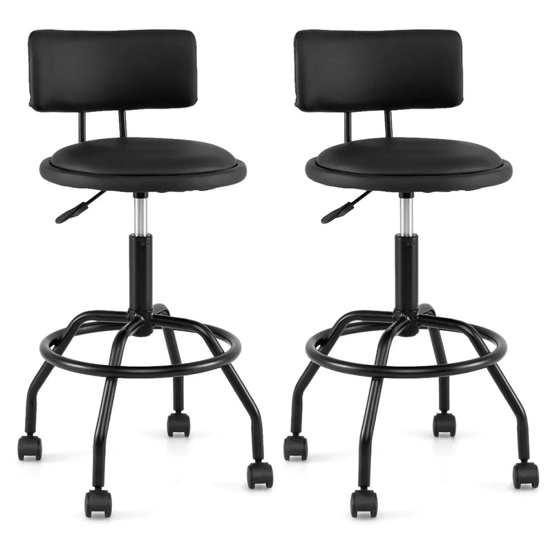 Swivel Bar Stool with Backrest - Height Adjustable by DirectDeals