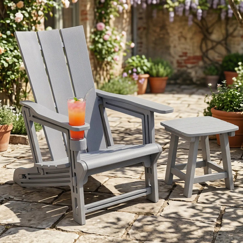Adirondack Chairs Set of 2 with Cup Holders by DirectDeals
