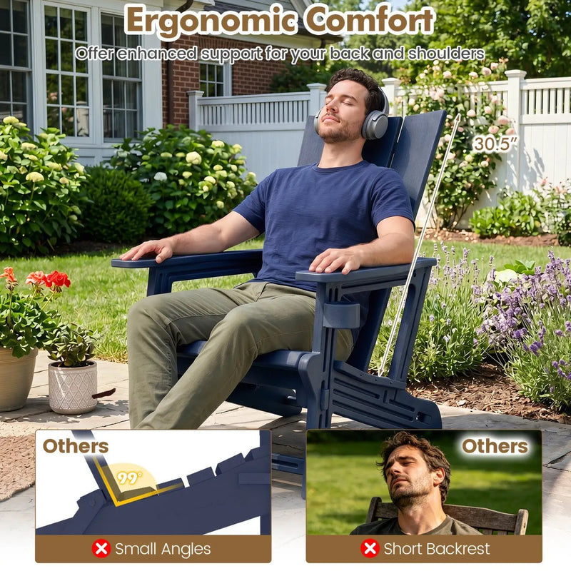 Adirondack Chairs Set of 2 with Cup Holders by DirectDeals