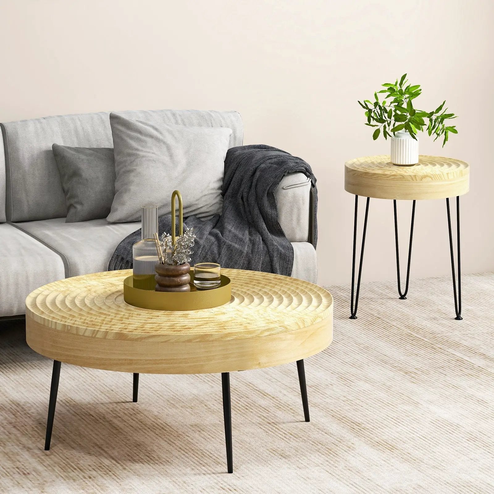 Set of 2 Solid Wood by DirectDeals