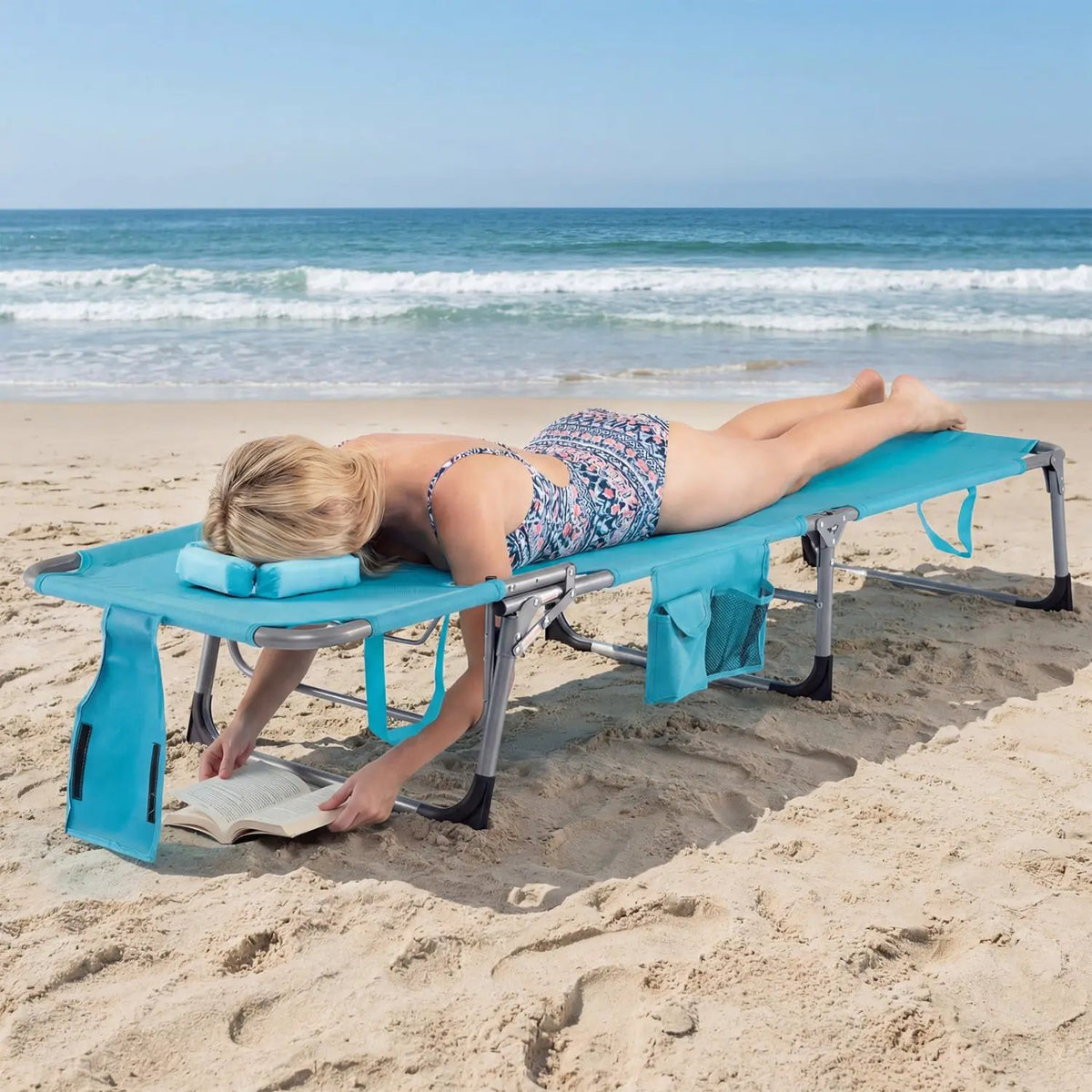 Set of 2 Tanning Chair Portable Chaise Lounge Chair with 4-Position Adjustable Backrest, photo 5 of 24