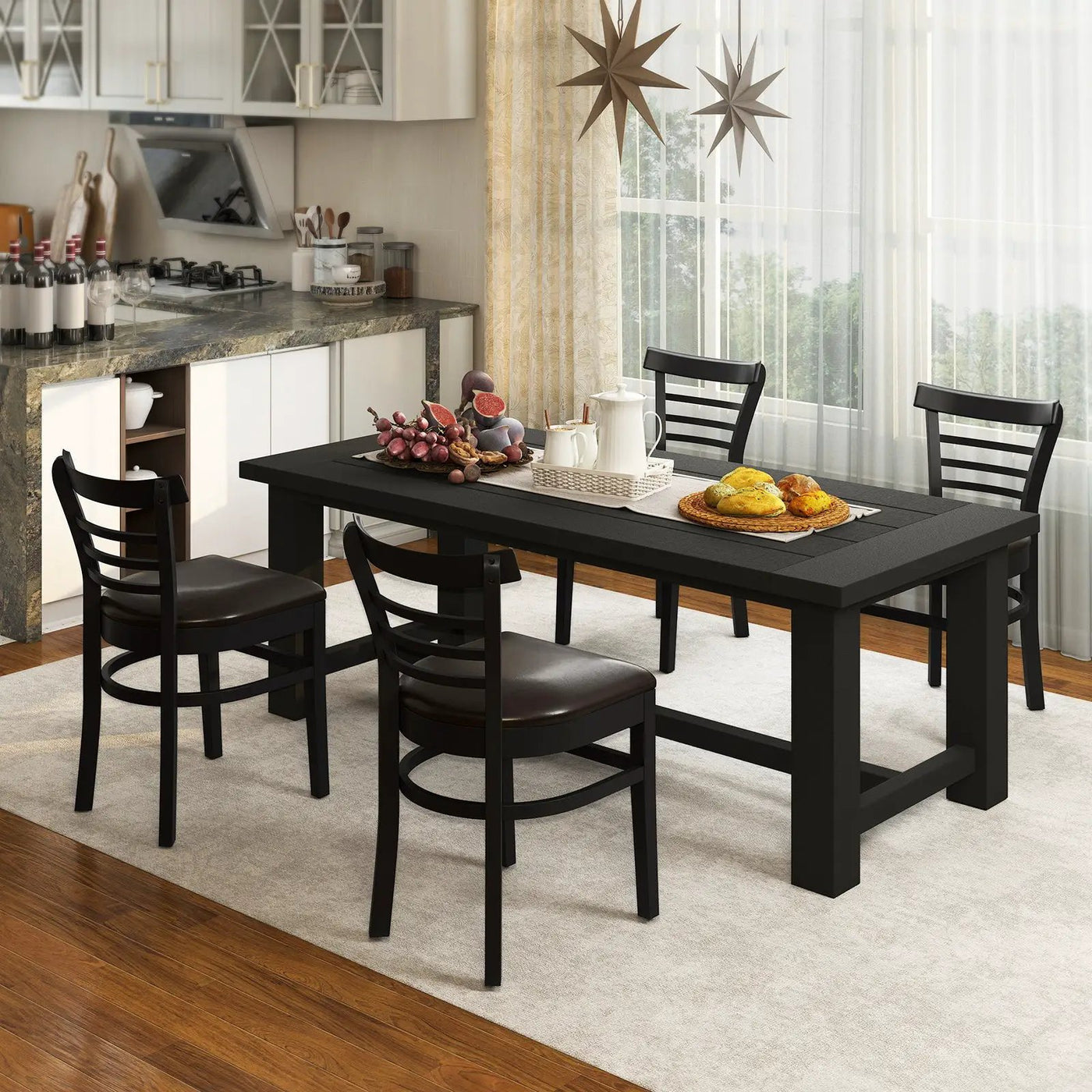 Set of 2 Wooden Dining Chair with Rubber Wood Legs for Restaurant by DirectDeals