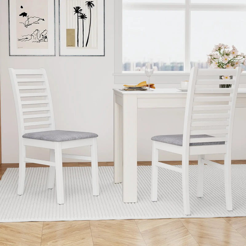 Set of 2 Wooden Dining Chair with Rubber Wood Legs for Living Room by DirectDeals