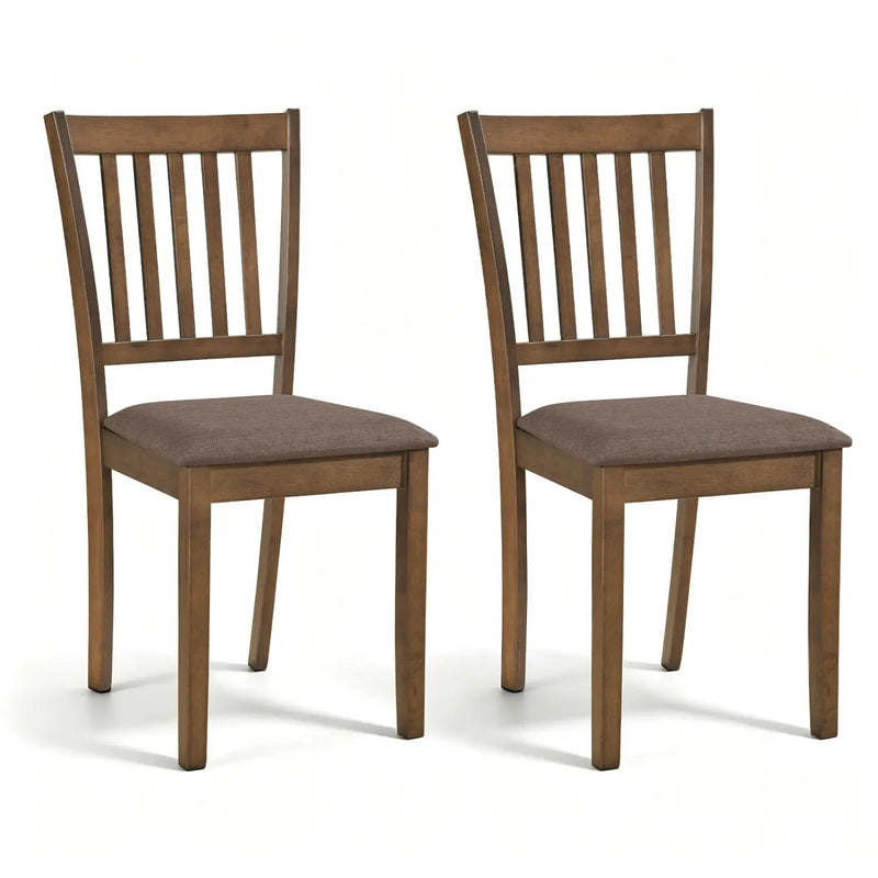 Upholstered Dining Chairs Set of 2 with Rubber Wood Frame by DirectDeals