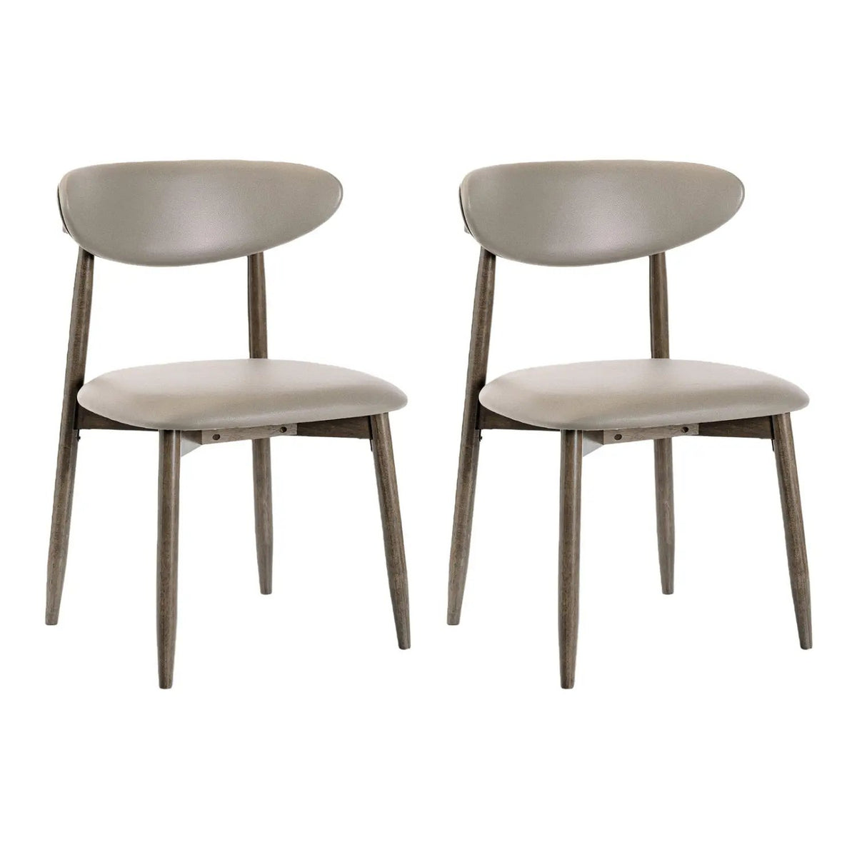 Upholstered Dining Chairs Set of 2 with Curved Backrest, photo 2 of 2
