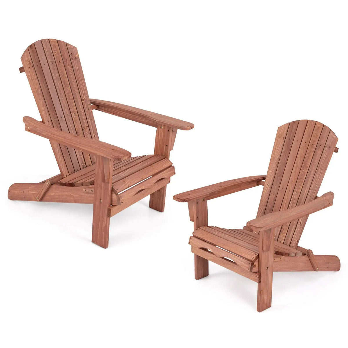 Folding Adirondack Chair Set of 2 with High Backrest and Wide Armrests, photo 3 of 14