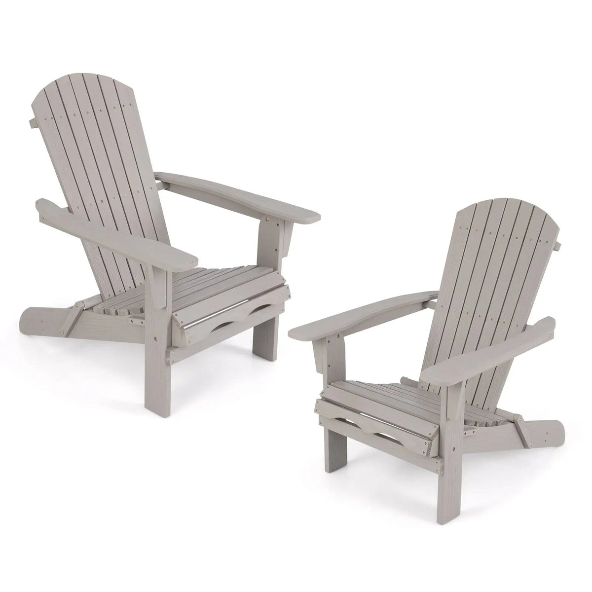 Folding Adirondack Chair Set of 2 with High Backrest and Wide Armrests, photo 4 of 14