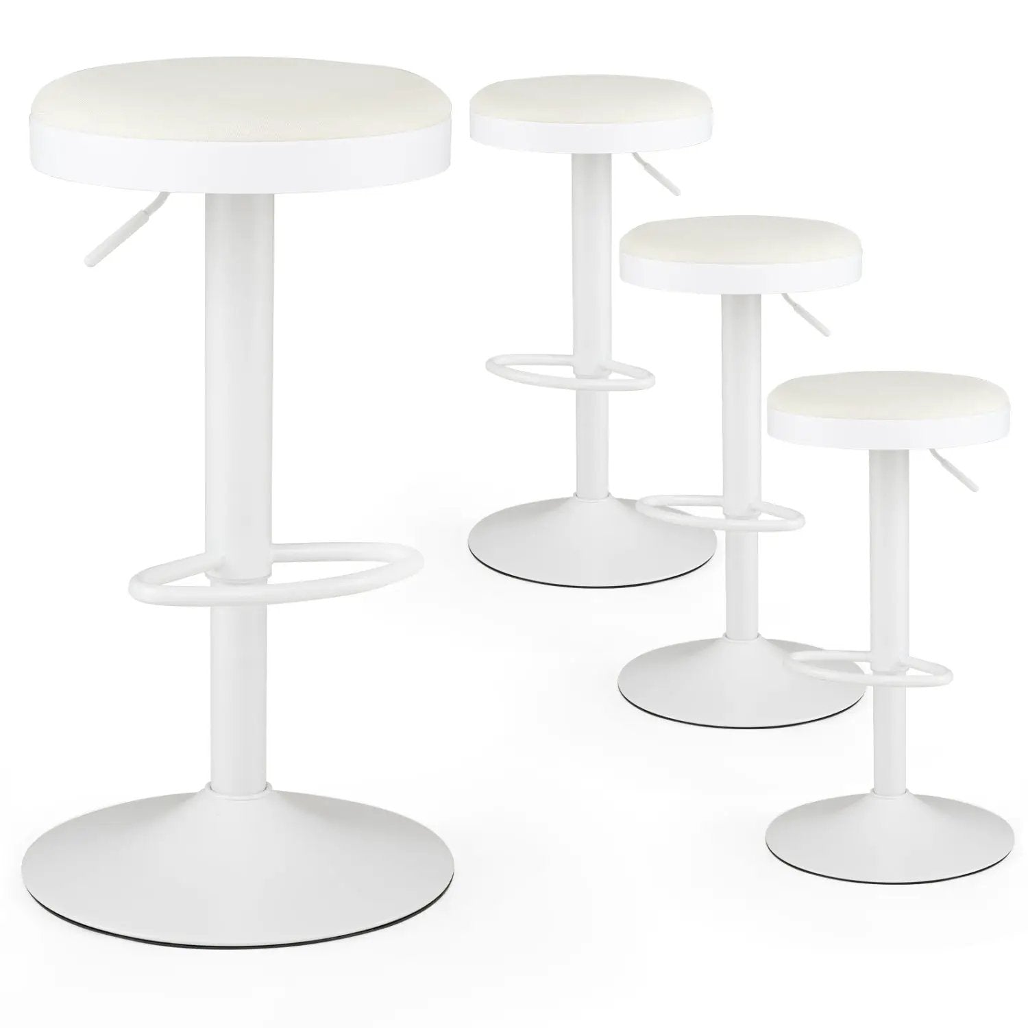 Adjustable Swivel Bar Stools Set of 4 with Padded Seats by DirectDeals