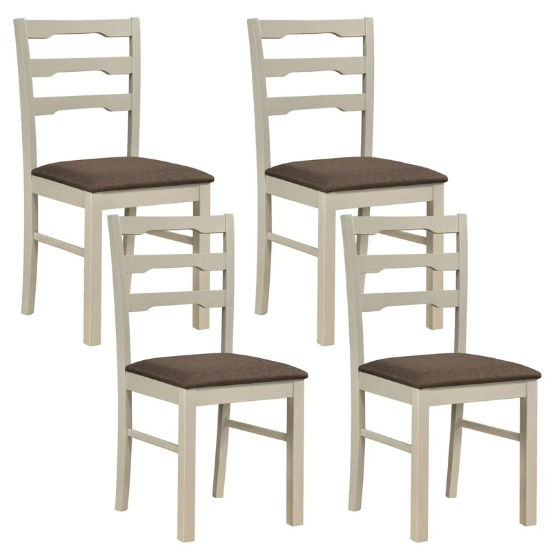 Upholstered Dining Chairs Set of 4 with Wood Frame by DirectDeals