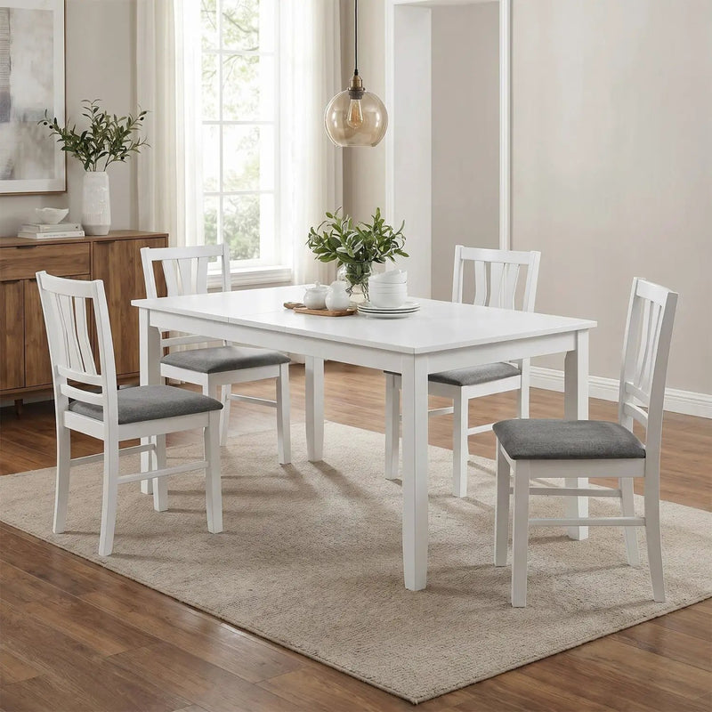 Upholstered Dining Chairs Set of 4 with Wood Frames by DirectDeals