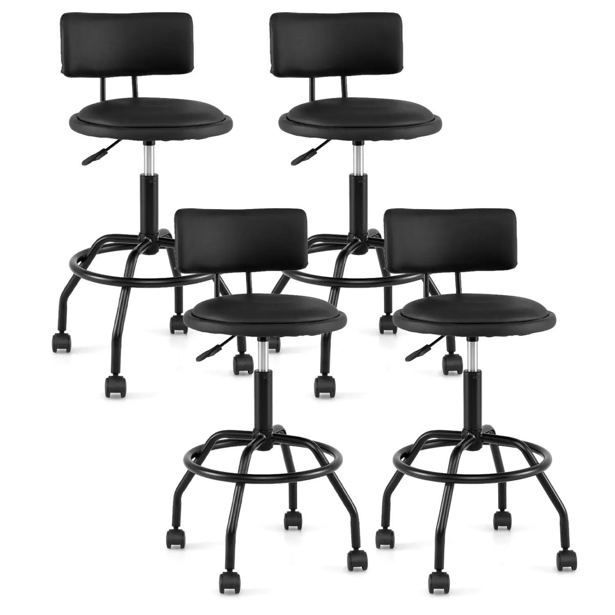 Swivel Bar Stool with Backrest - Height Adjustable, photo 18 of 24