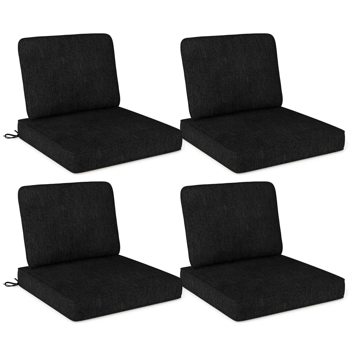 Set of 4 Outdoor Patio Cushion Set with Removable Covers, photo 9 of 11