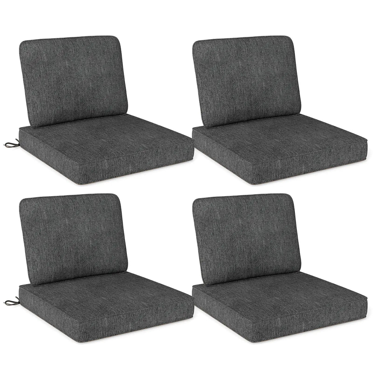 Set of 4 Outdoor Patio Cushion Set with Removable Covers, photo 3 of 11