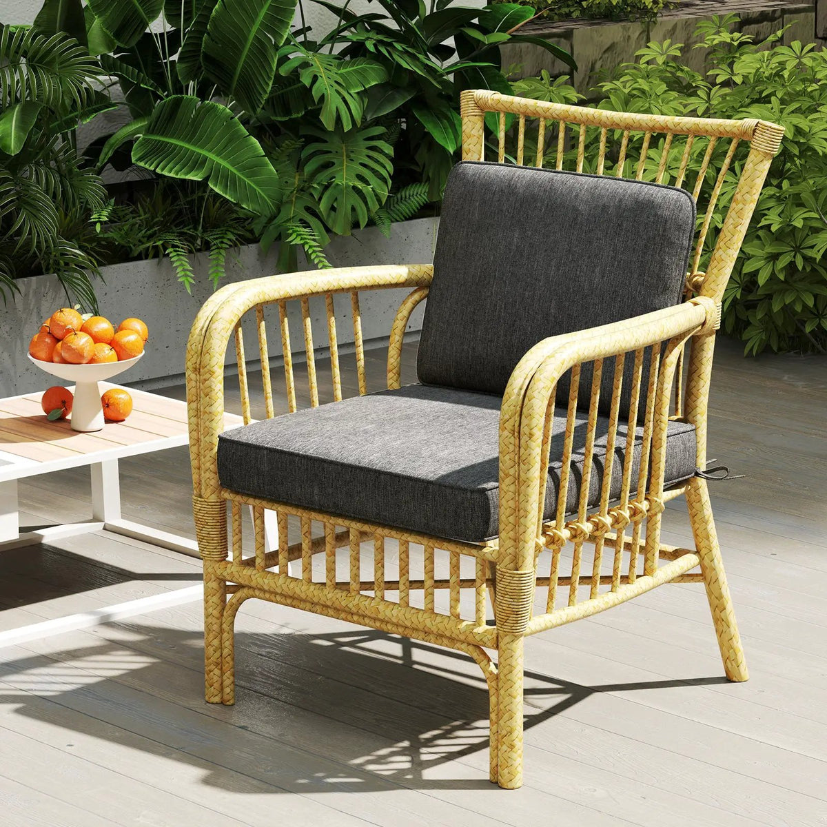 Set of 4 Outdoor Patio Cushion Set with Removable Covers, photo 6 of 11