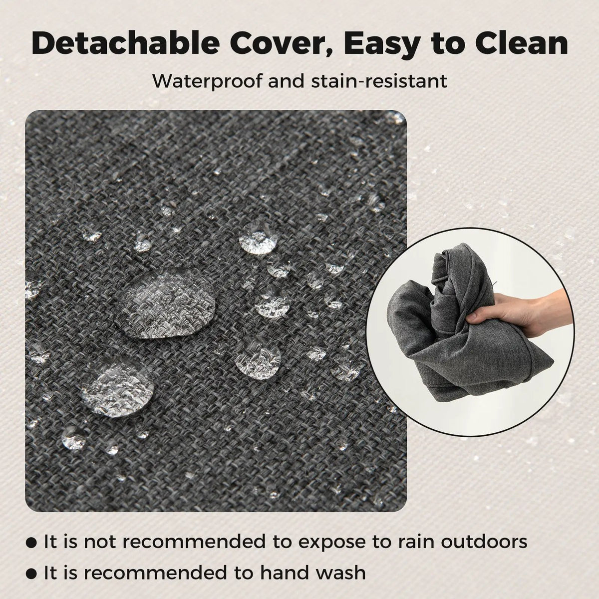 Set of 4 Outdoor Patio Cushion Set with Removable Covers, photo 8 of 11