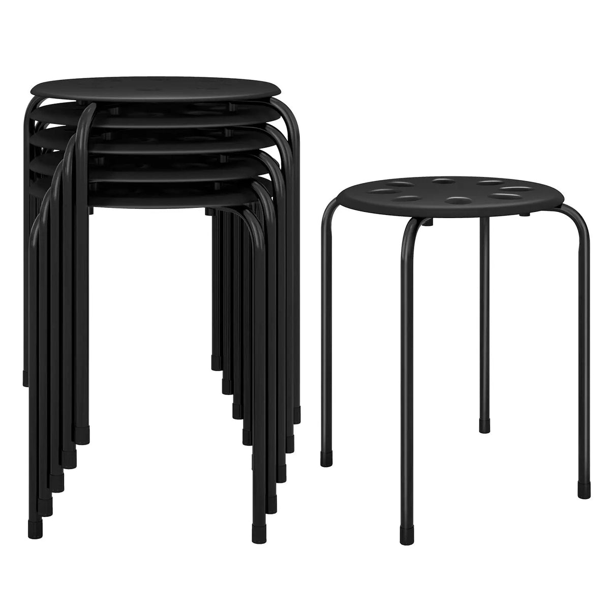 Set of 6 Portable Plastic Stack Stools, photo 3 of 10