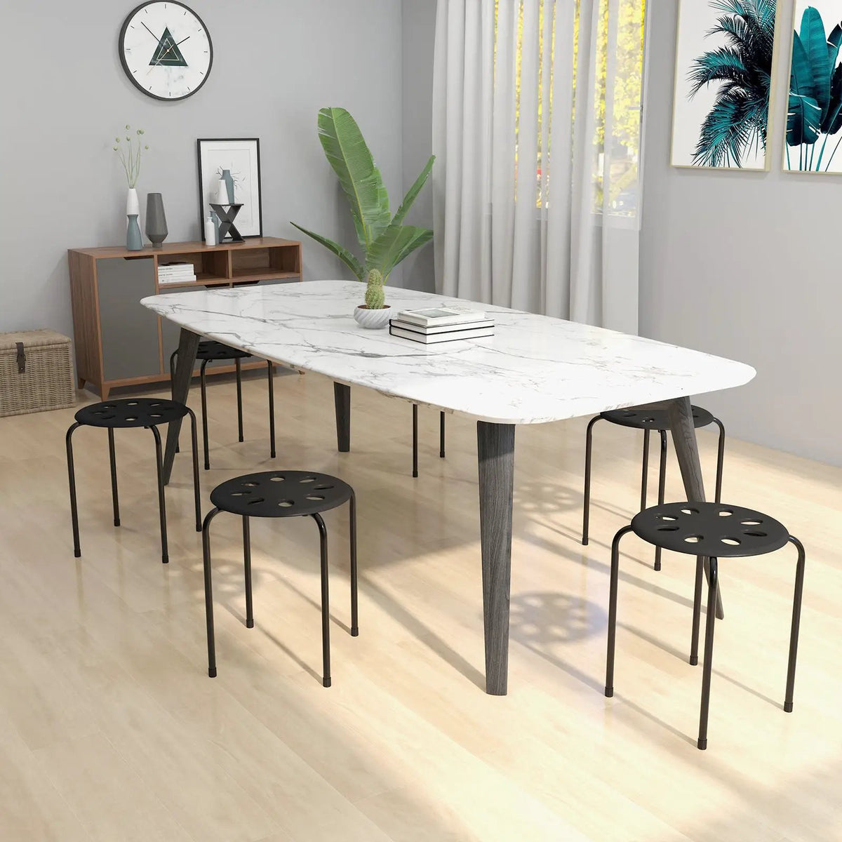 Set of 6 Portable Plastic Stack Stools, photo 7 of 10