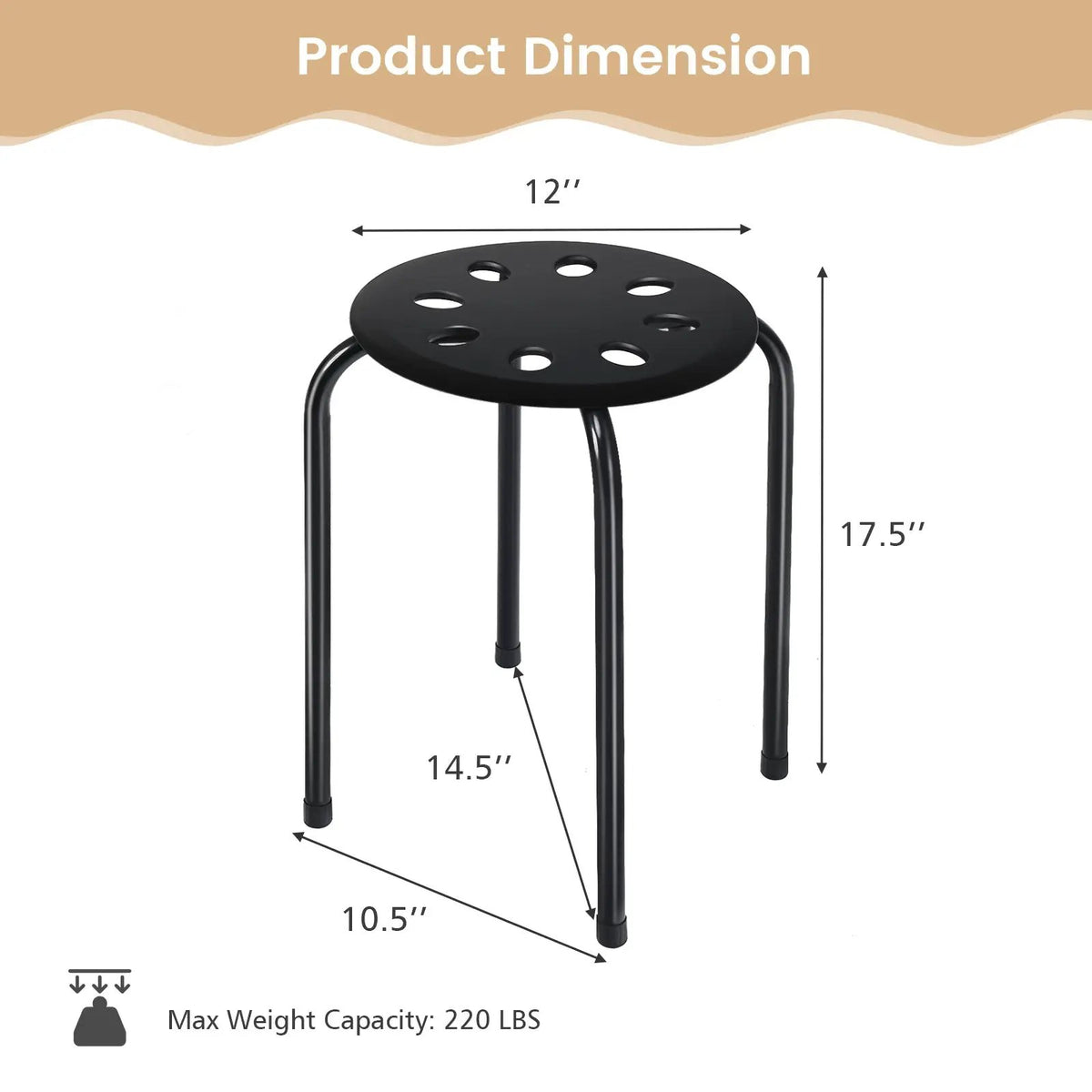 Set of 6 Portable Plastic Stack Stools, photo 5 of 10
