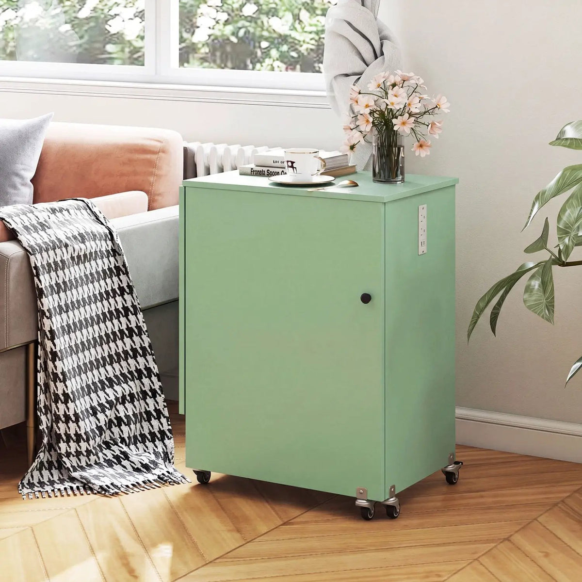 Folding Sewing Table with Charging Station and Casters, photo 38 of 40