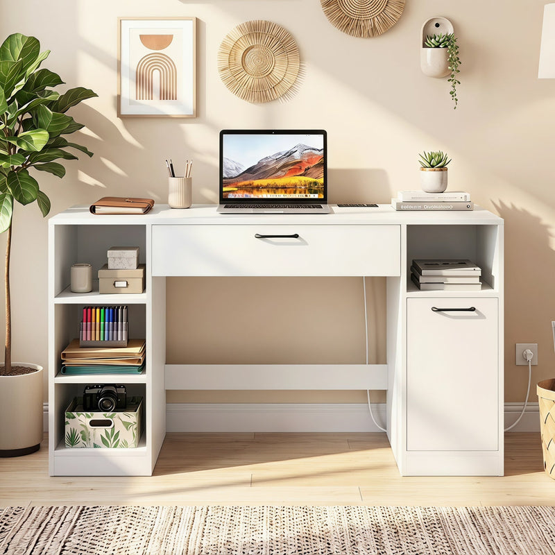 Sewing Table with Power Outlets and Storage Drawers by DirectDeals