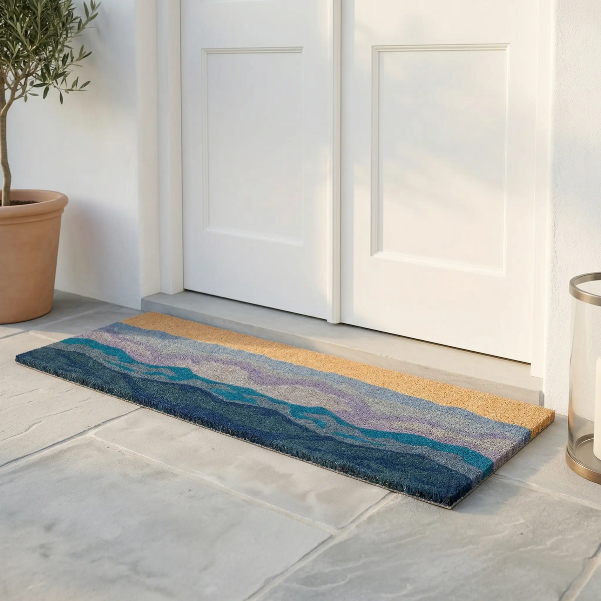 Shades of Sea - Blue Coir Doormat, photo 8 of 25